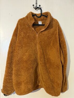 PINK Victoria's Secret Plush Teddy Jacket - Camel Brown